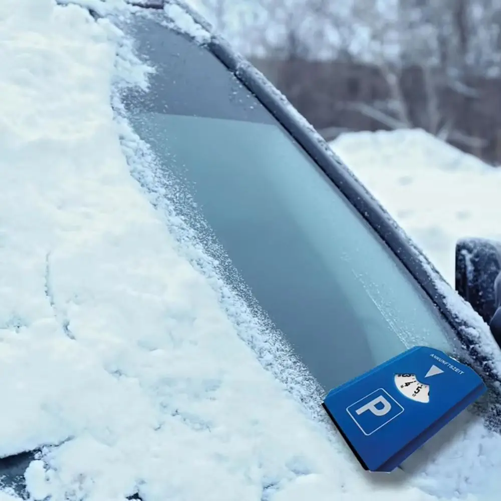 PS Material Parking Timer Ice Scraper Function German STVO Regulation Parking Disc Snow Shovel Function Return Time Note