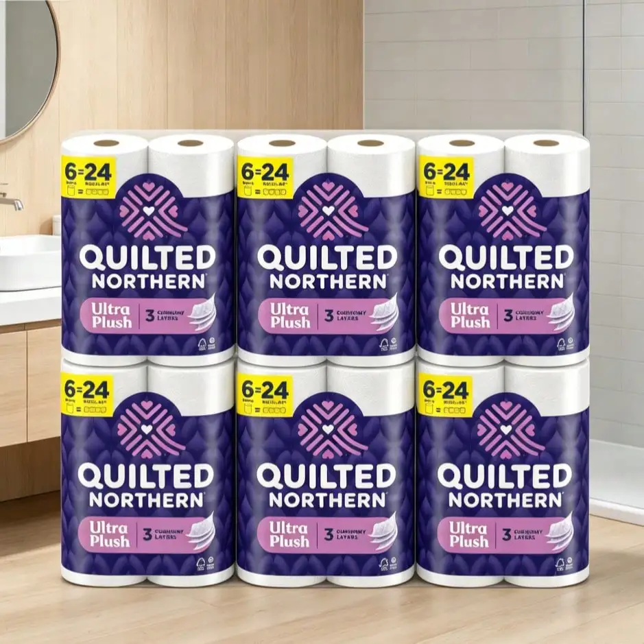 

Ultra Soft 3-Ply Toilet Paper, 6 Mega Rolls (Equals 24 Regular Rolls), 3X Thicker Bath Tissue