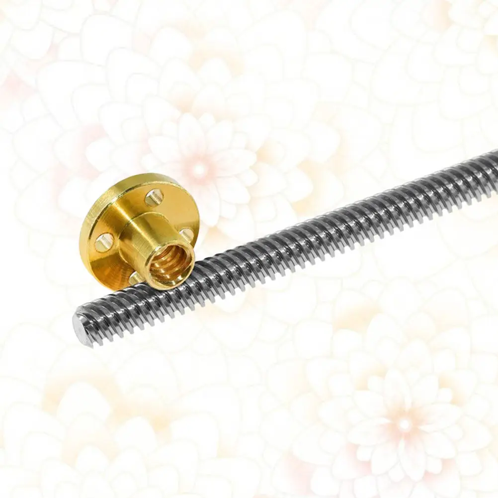 

3D Printer Lead Screw 150Mm T8 Stainless Steel For Stepper Motor Smooth Quiet Long Life T Shape Threaded Rod With Nut