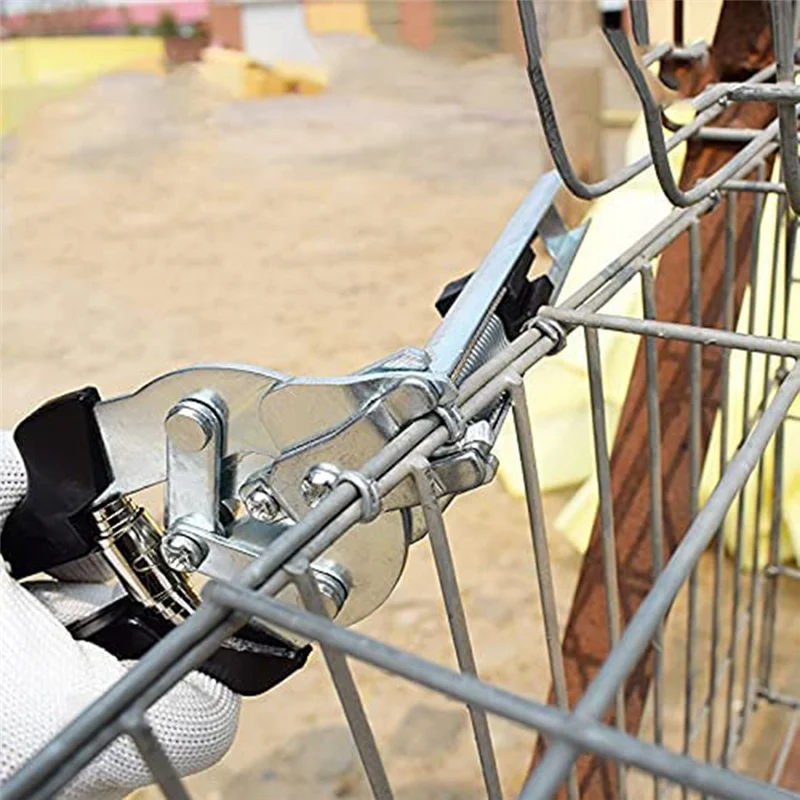 طقم كماشة حلقة أظافر من النوع M مع 2400 قطعة مقاطع M لتثبيت السياج، وتركيب المفروشات، وأقفاص الحيوانات، أصفر #3