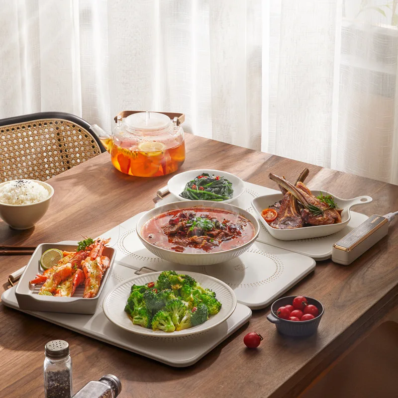 

Folding vegetable warming board, meal insulation board, hot cutting board, household heating mat, multi-functional square