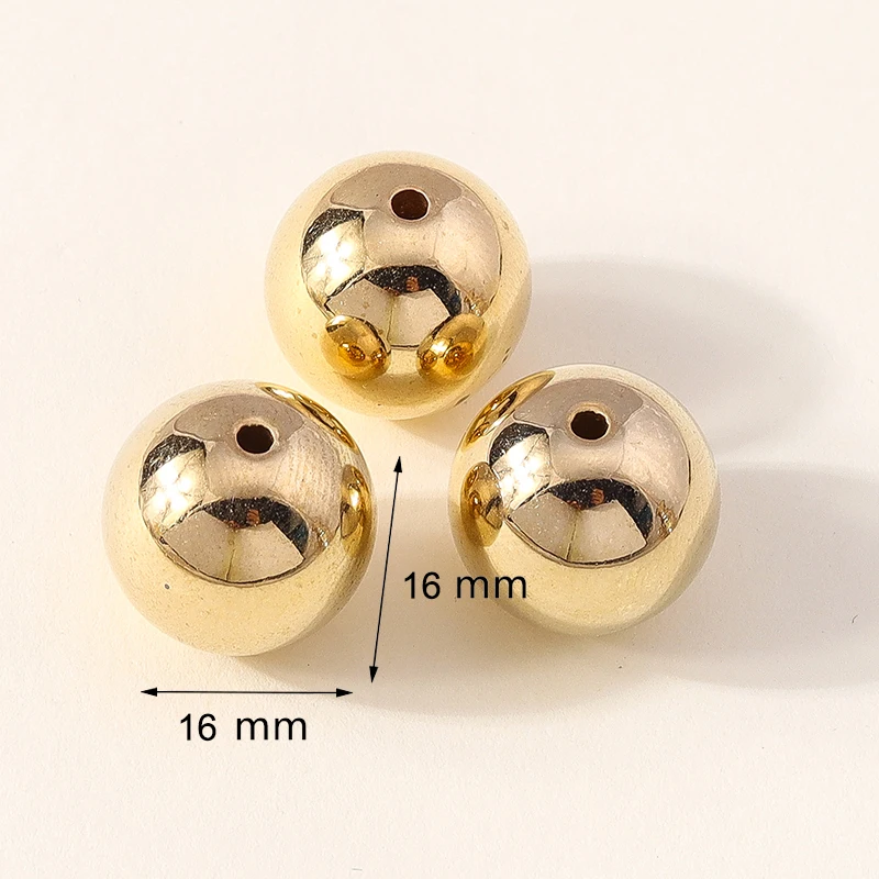 Leslie 10/30/50 Stück 8/12/16 mm runde CCB-Charm-Perlen, lose Spacer-Perlen für DIY-Armbänder, Halsketten und Schmuckzubehör – Detail 9