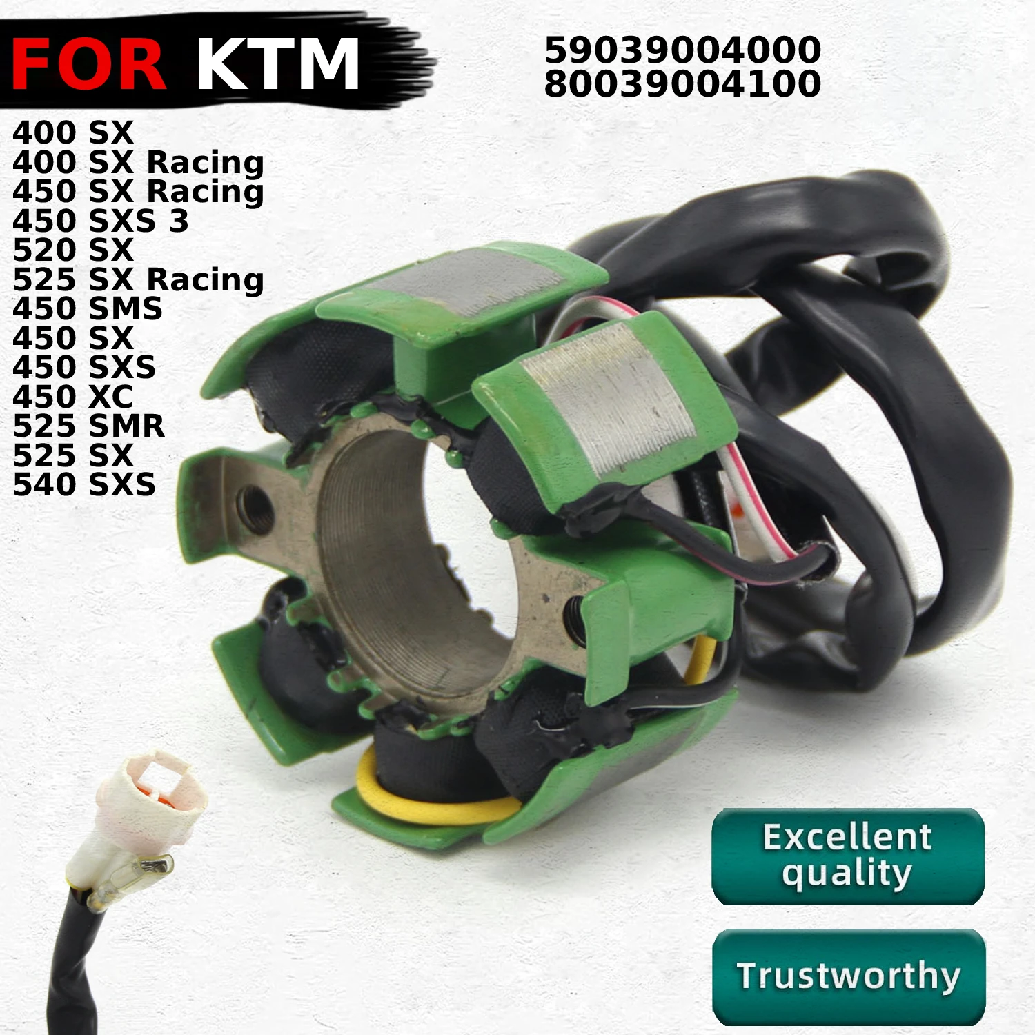 

Катушка статора для KTM 400 450 520 525 SXC SX Racing SXS SMS XC SMR OEM: 540 59039004000 катушка магнита для мотоцикла