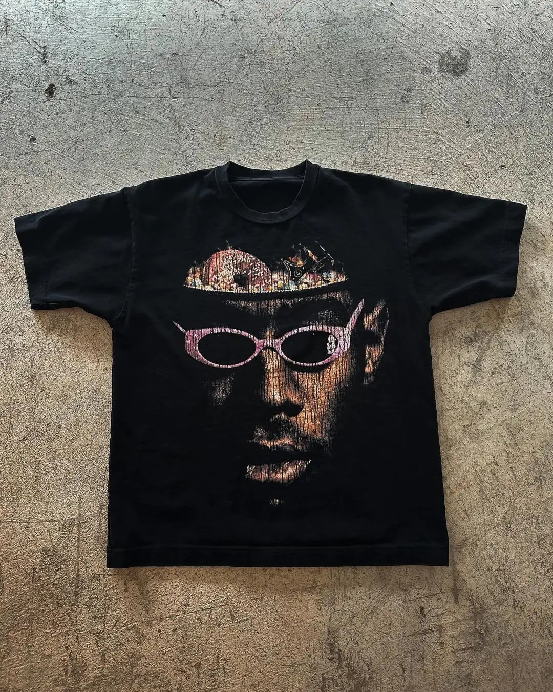 Street Trend Y2K Modello di lettera oversize Vecchio stampato T-shirt da uomo Nuovo allentato Casual Harajuku Hip-hop Rap Cultura a maniche corte