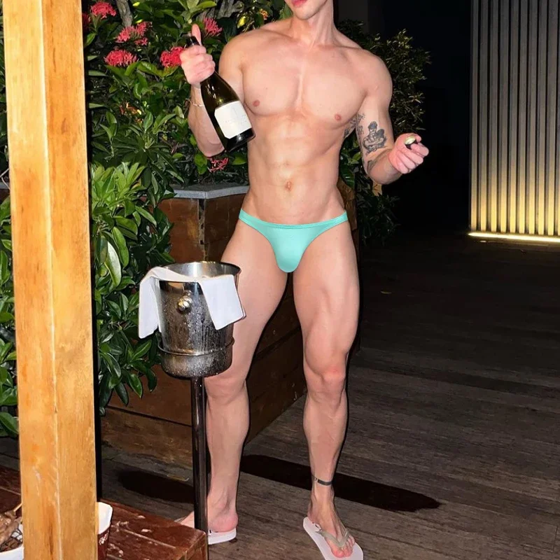 Men's Underwear Bikini Trendy Solid Color Pants Modal Comfortable Breathable Low Waist Hip Hugging Youth Briefs
