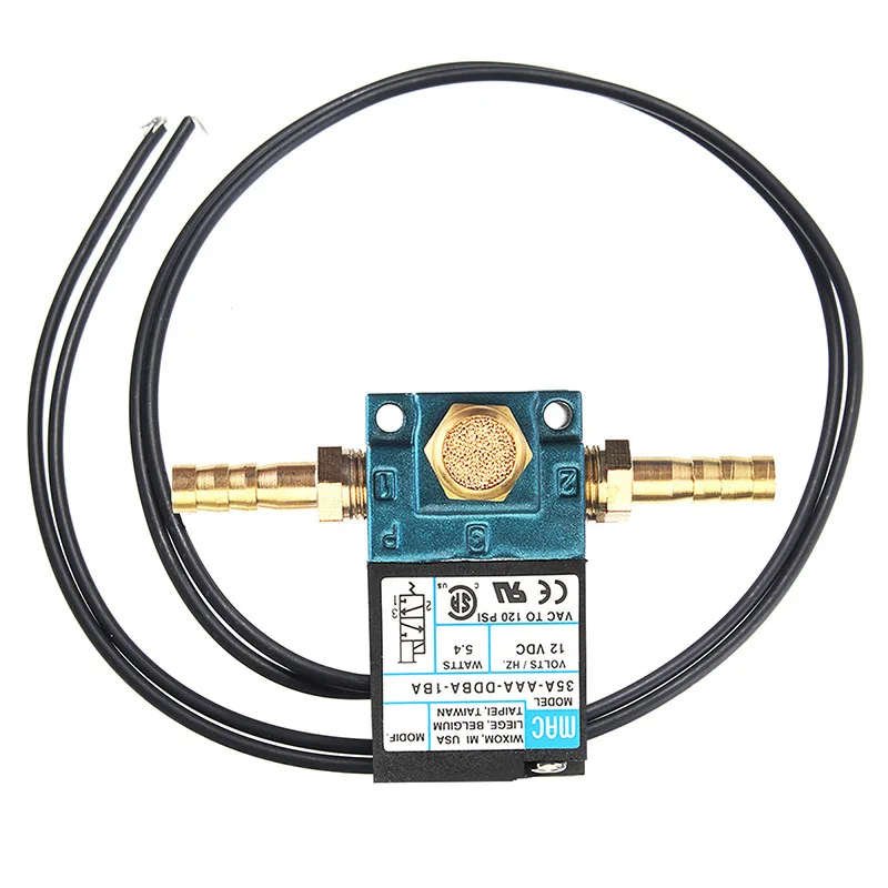 

1 комплект электромагнитного клапана MAC 35A-AAA-DDBA-1BA с латунным глушителем DC12V 5,4 Вт для электронного управления наддувом