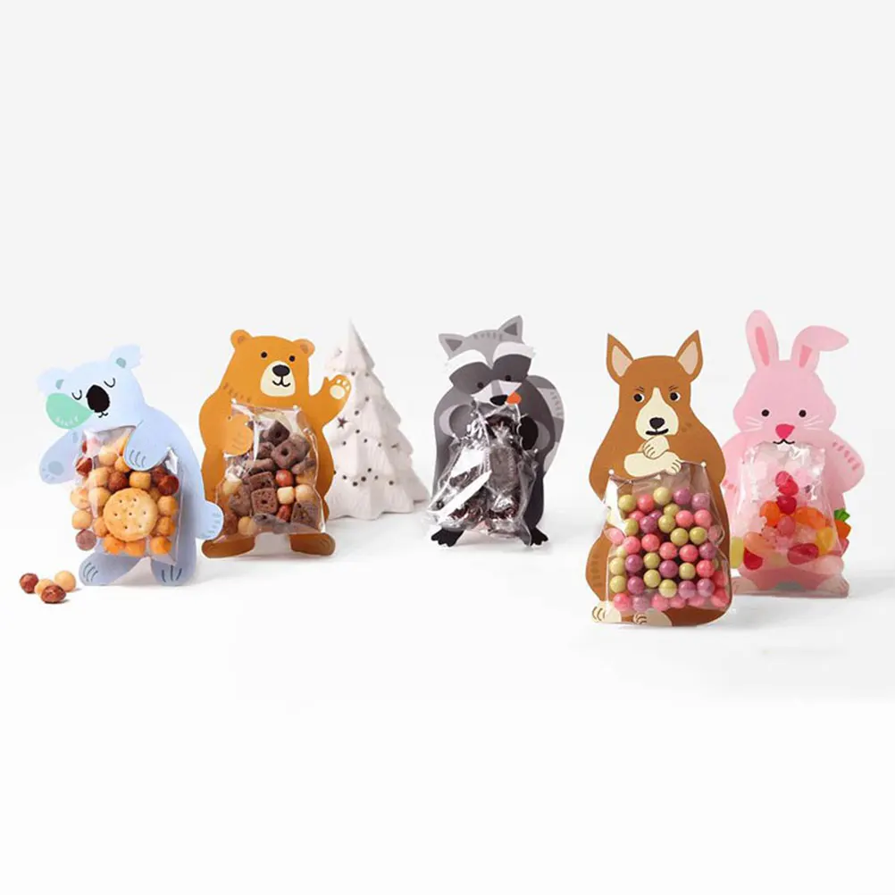 

10pcs Rabbit Shaped Food Packaging Bags Cute C y Packing Cards Snack Bags Gifts Party Favors Wedding Tags Foldable Reusable