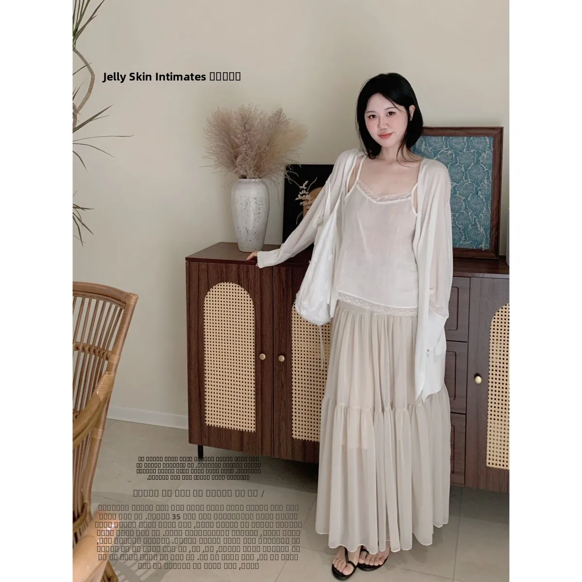 

Yao Guang Skirt 50 Snowflake Pleated Chiffon Elastic Waist f Skirt Cake Sle Loose Fit High Waist Polyester Fiber