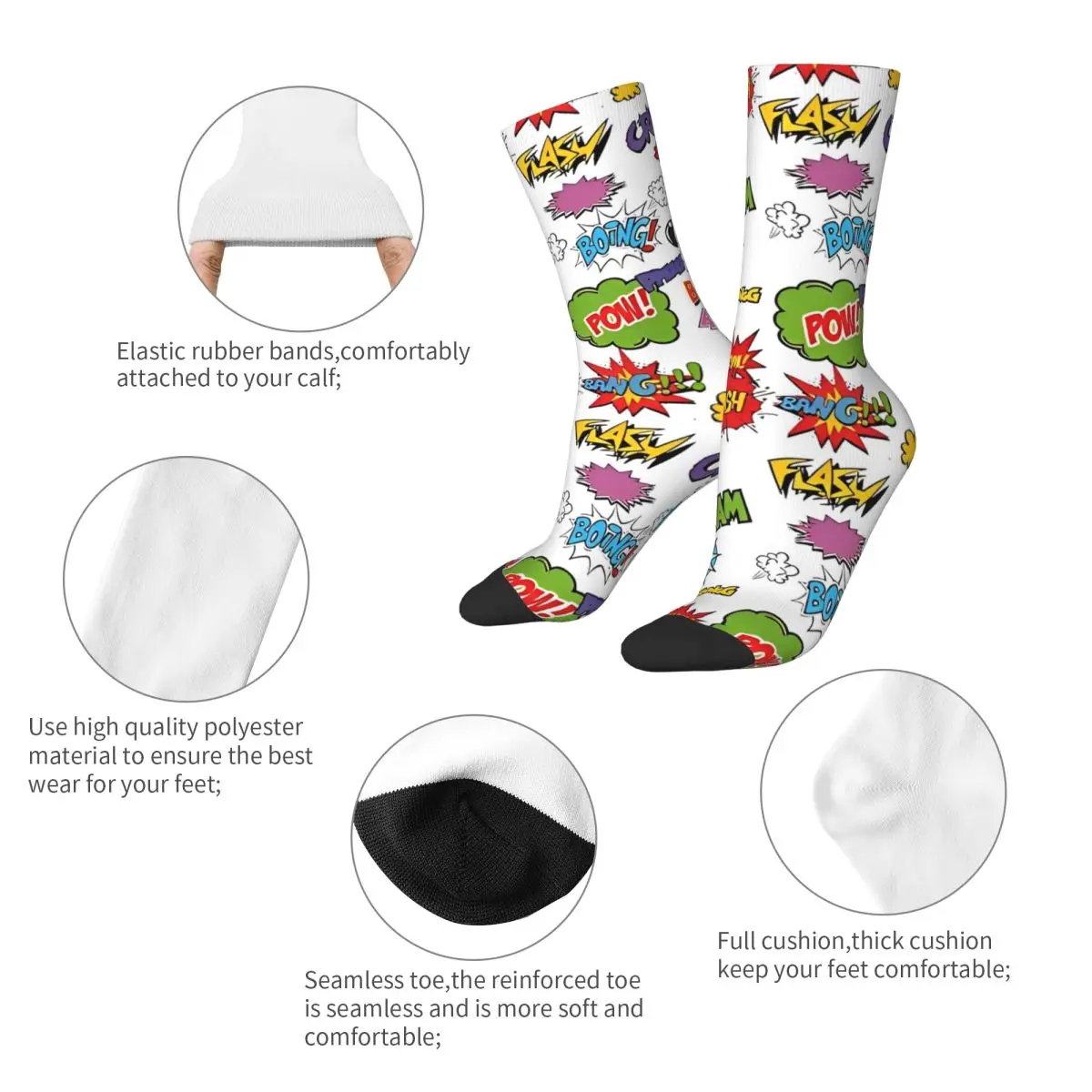 Paar Socken Comic Elements Strümpfe Frühling Koreanische Bequeme Socken Bedruckte Laufsocken Rutschfeste