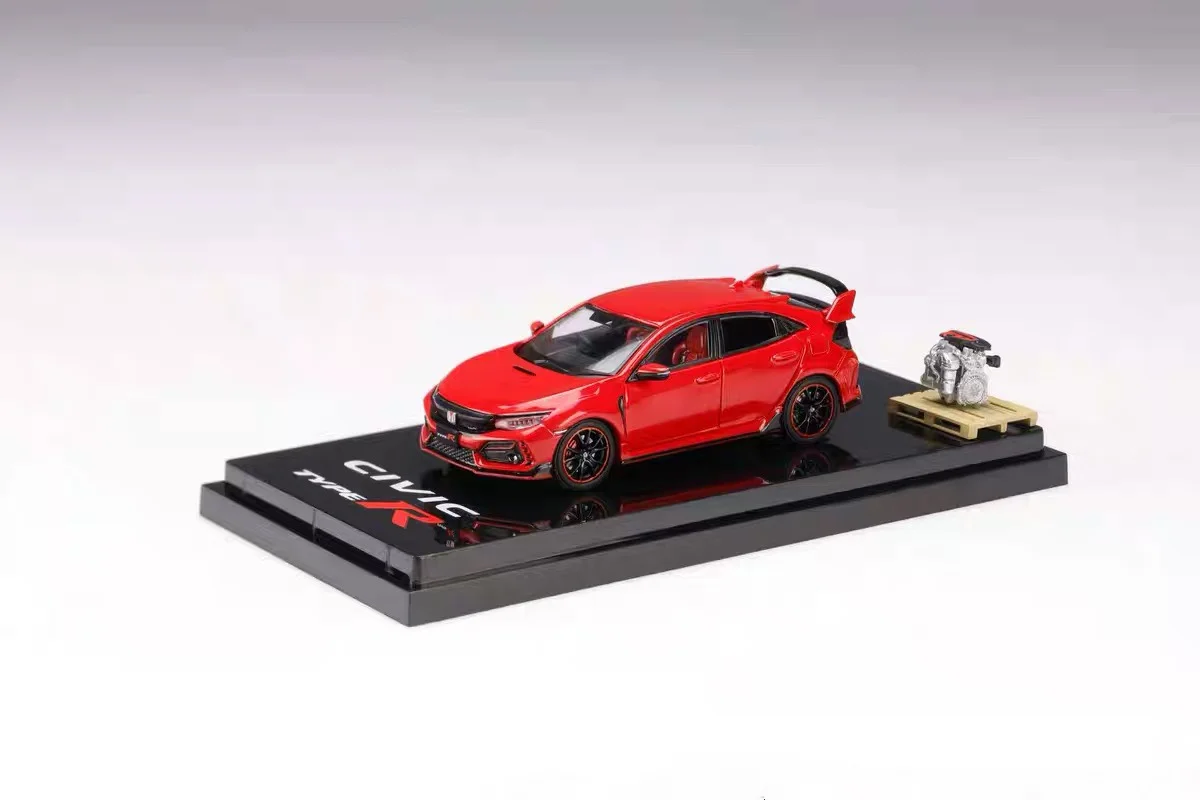 Hobby Japan 1/64 for CIVIC FK8 R 2020 Diecast Model Car Kids Toys Gift