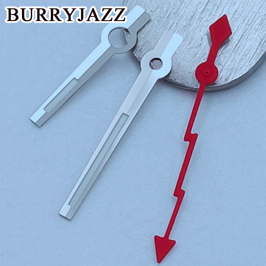 BURRYJAZZ NH35 NH36 NH38 7S26 7S36 4R35 4R36 Watch Hands Silver Gun Hands Green Luminous