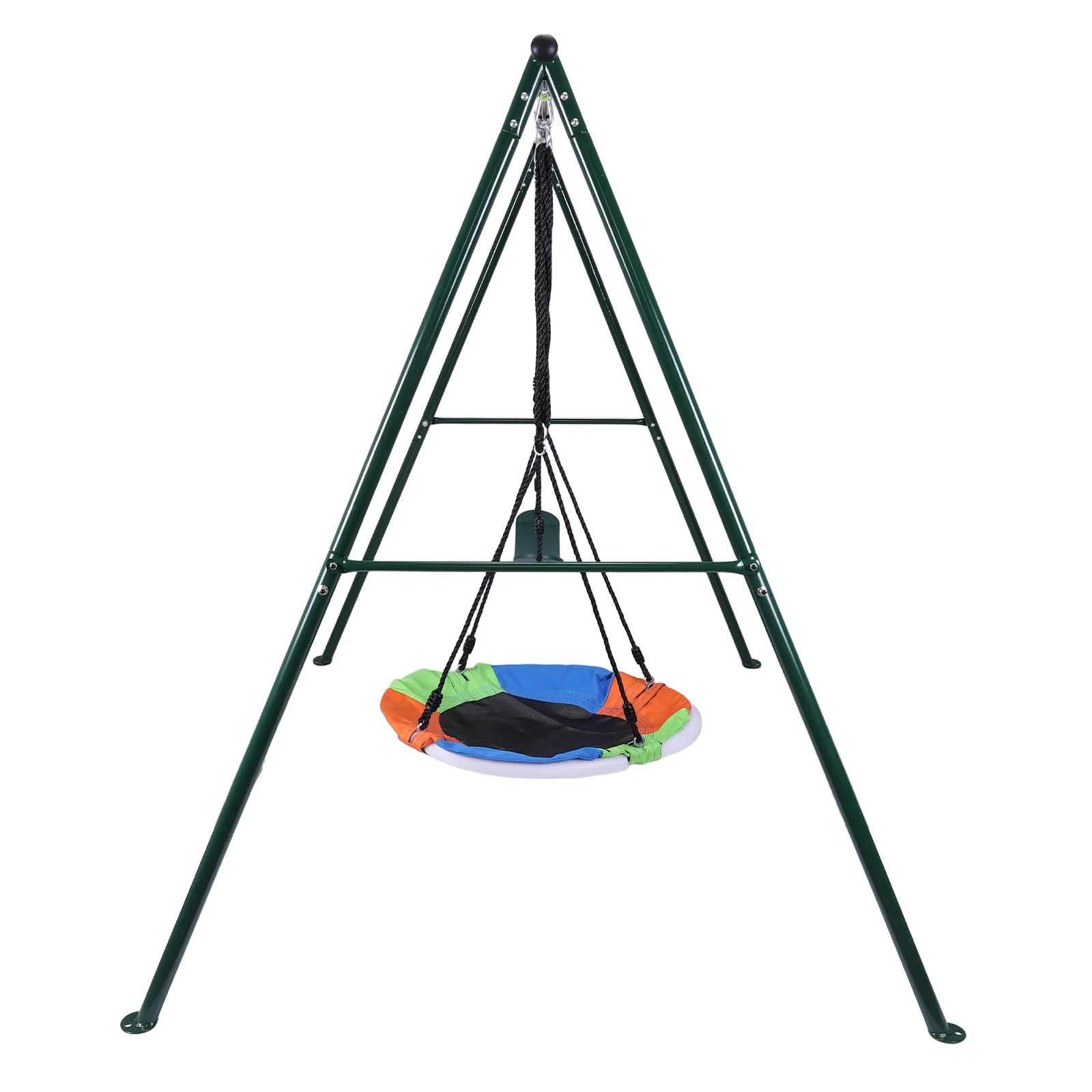 Cadre de balançoire antirouille, cadre de terrain de jeu robuste, ensemble de cadres de balançoire Double polyvalents pour balançoire universelle, balançoire de planche souple