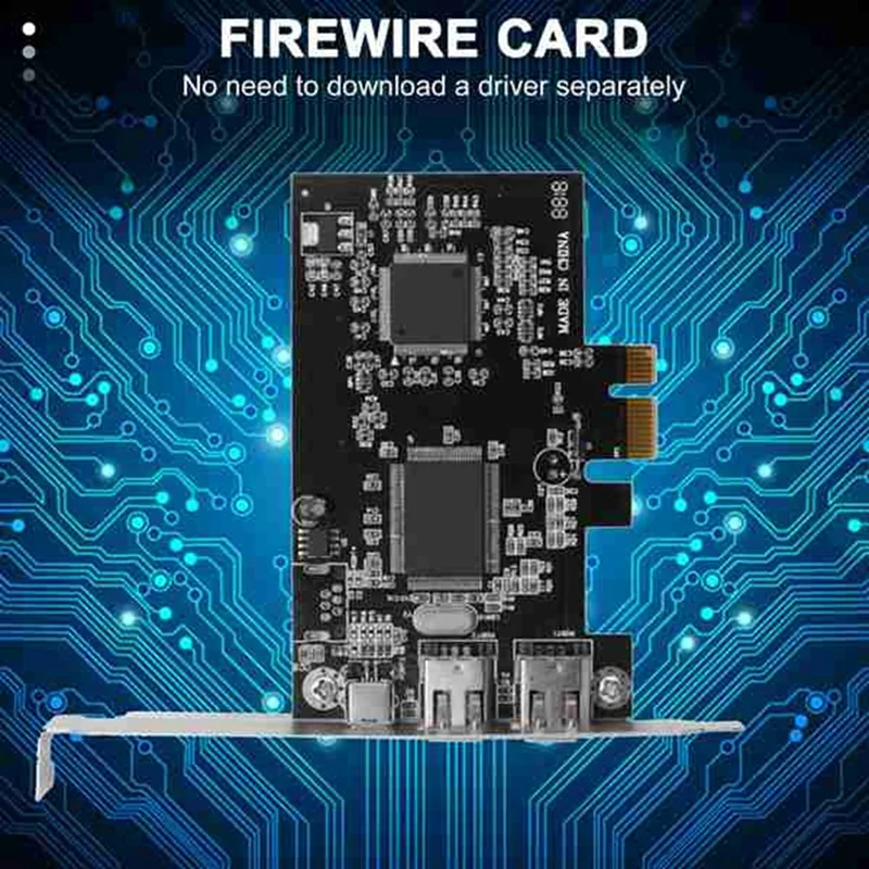 PCI Express X1 PCI-E Firewire 1394A IEEE1394 carte contrôleur PC + métal pour ordinateur de bureau