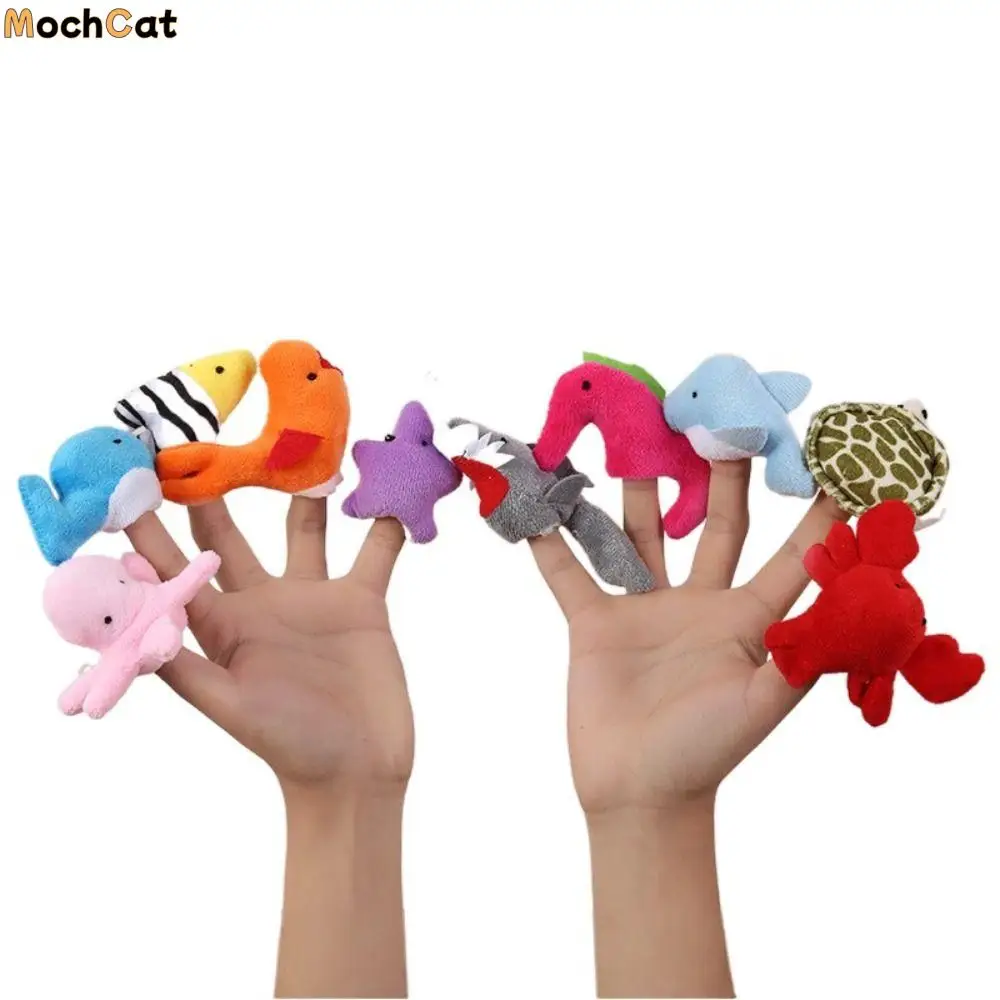 

Educational Toy Mini Animal Hand Puppet Sea Animals Montessori Doll Finger Puppet Toy Set Puppy Narrating
