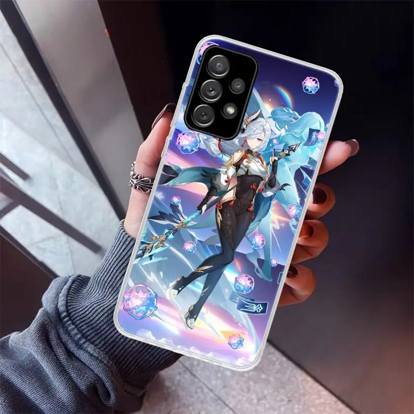 Anime Genshin Impact Phone Case For Samsung Galaxy A15 A14 A13 A12 A55 A54 A53 A52 A35 A34 A33 A32 A25 A24 A23 A22 A04S A03S A02