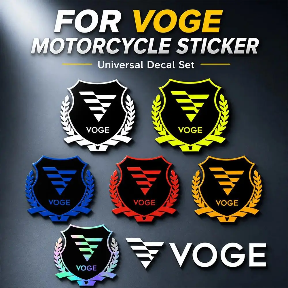 2Pcs Laurel Shield Waterproof UV Resistant Vinyl Decals for Motorcycle Fairing Body Panel