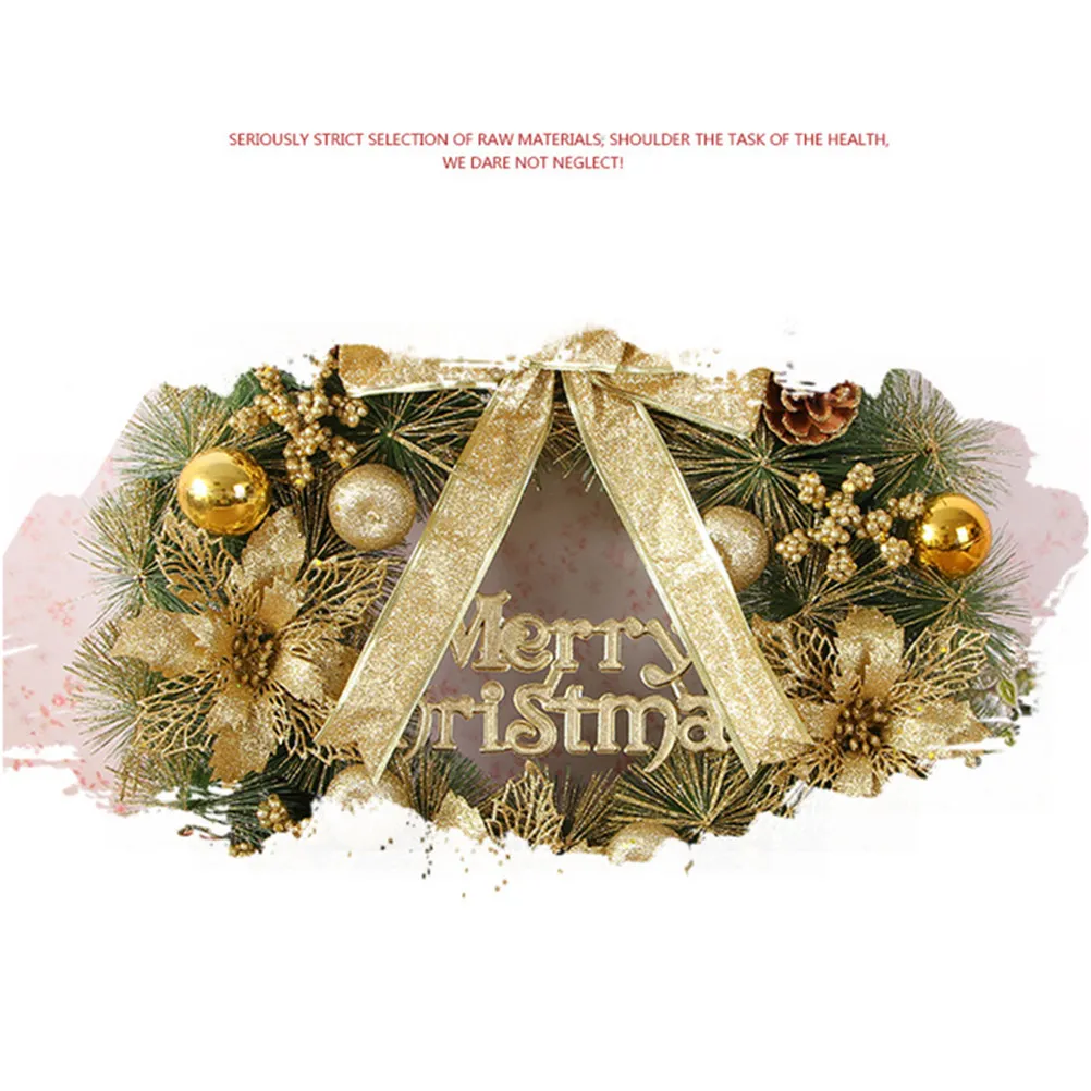 Christmas Floral Wreath Elegant Door Wall Window Decor for Holiday Party Wedding and Home