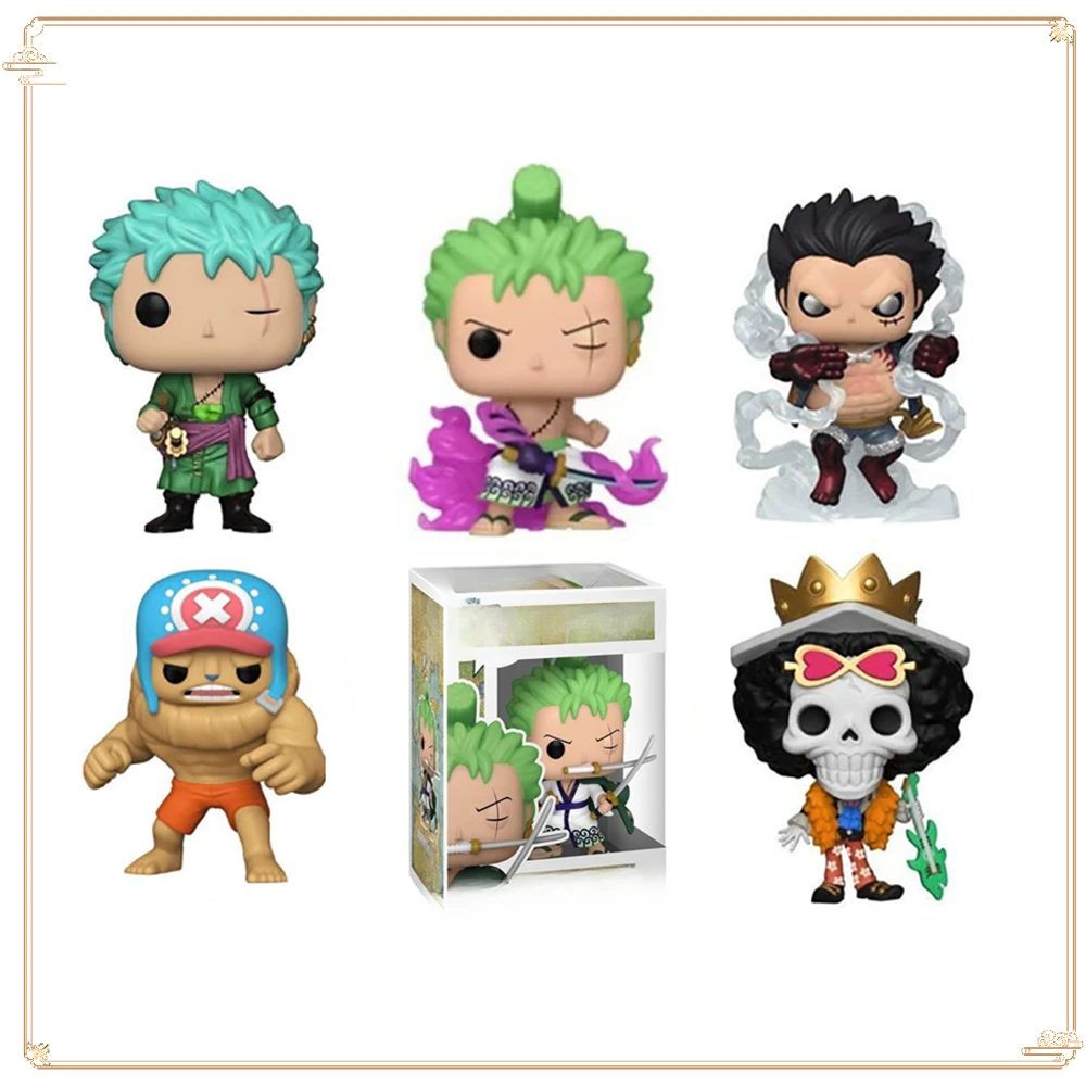 FUNKO جيب قطعة واحدة شخصيات كلاسيكية بروك لوفي رورونوا زورو مضحك حلية لعبة مجسمة الصبي جمع هدايا عيد الميلاد الشعبية