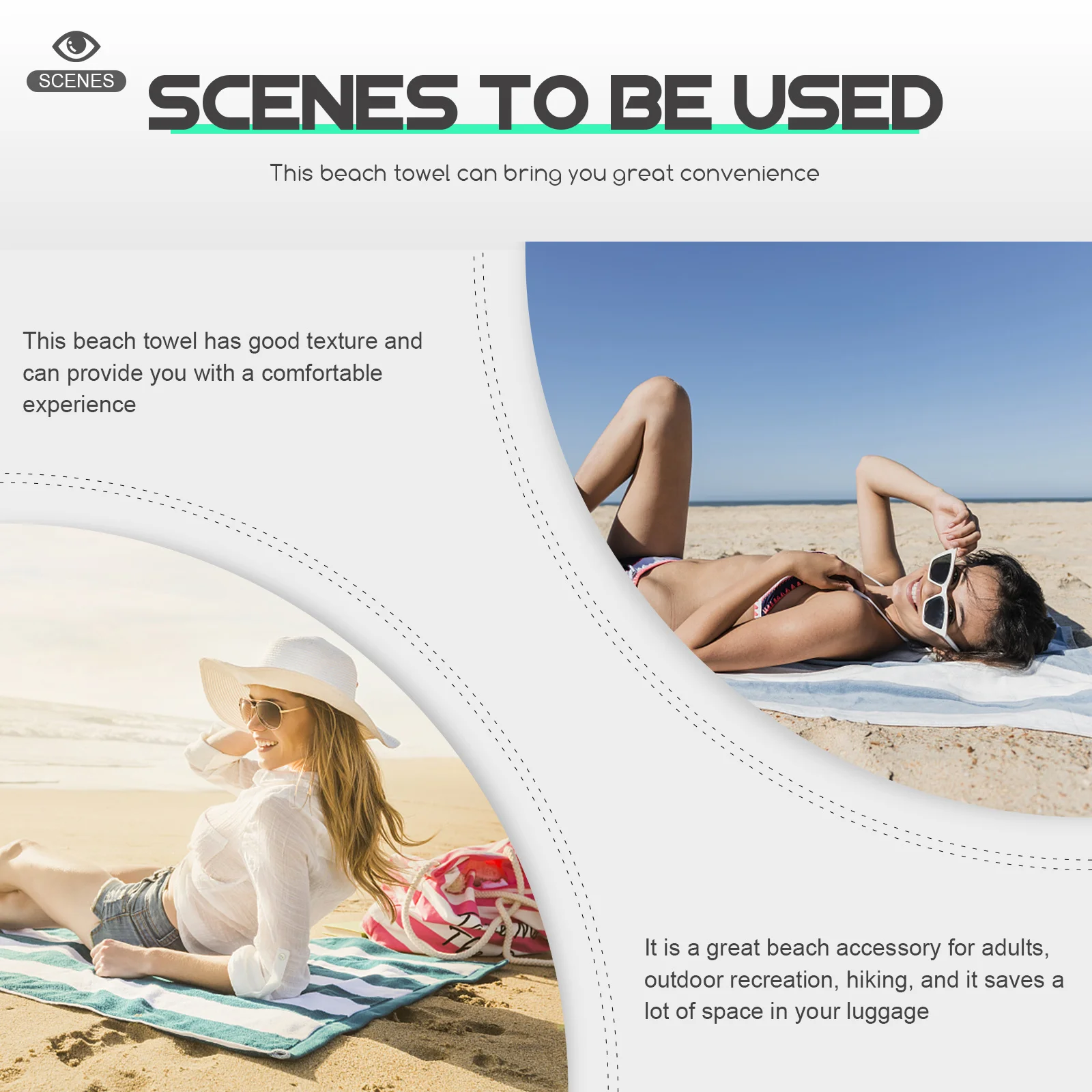 

Decorative Printed Beach Towel 70x140cm Ultra Soft Compact Fast Drying for Camping Hiking Beach Vacation Sports Activities