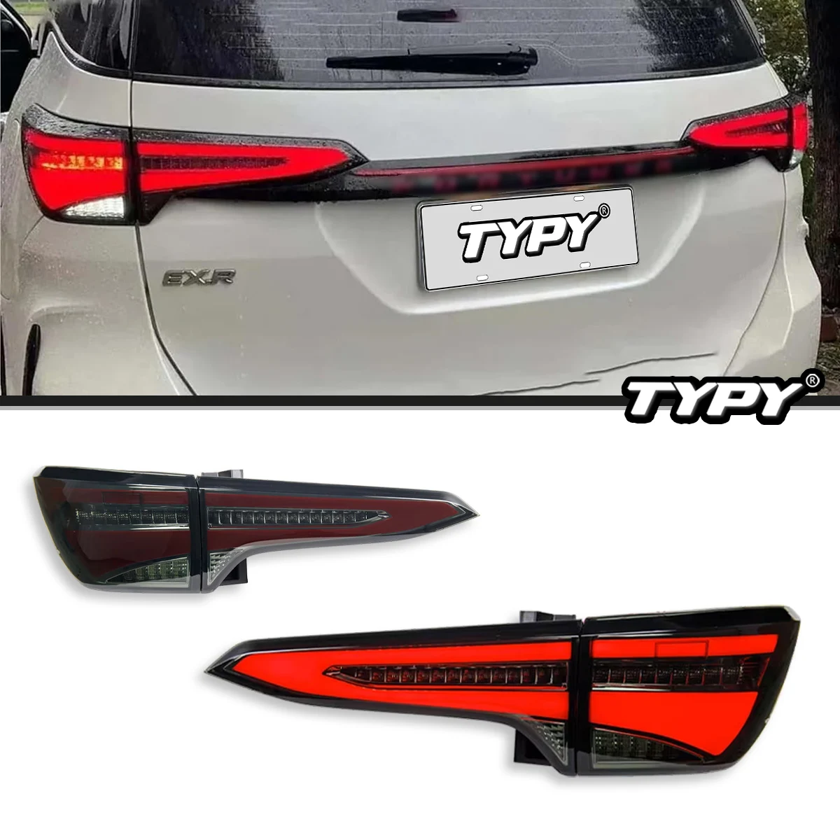 

TYPY For Toyota Fortruner Taillight 2016-2021 LED Projetor Tail Lamp Daytime Running Light Modification Flowing Light Steering