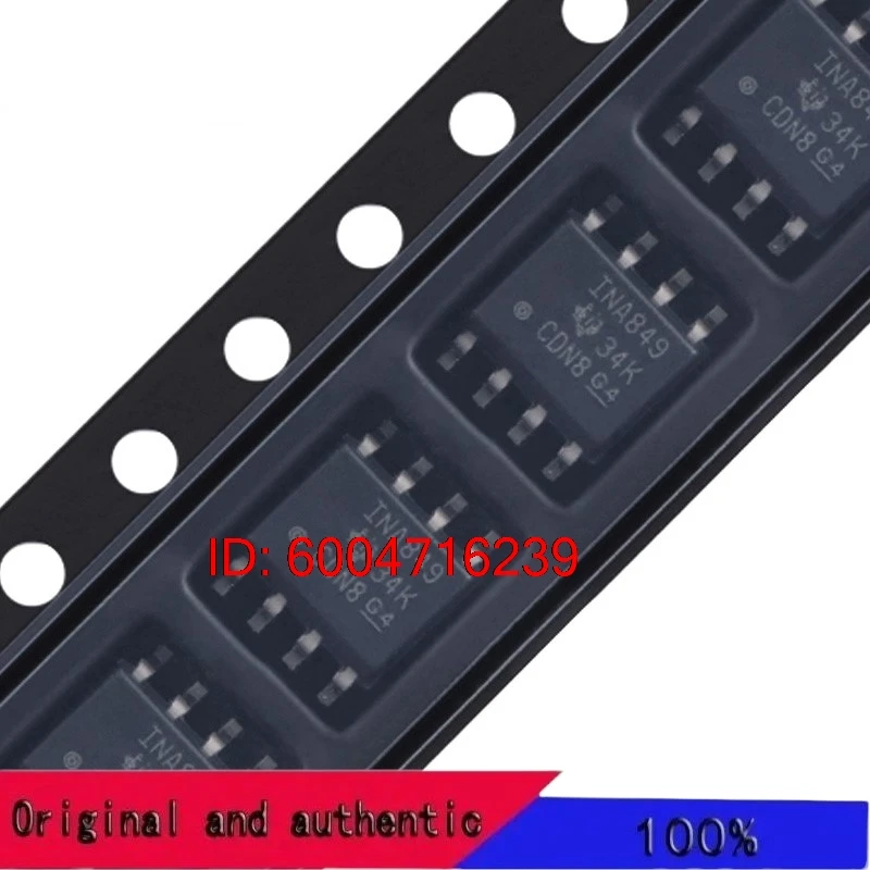 Brand New Original Ina849Dr Ina849 Soic-8 Low Noise (1Nv/√Hz), High-Speed 28Mhz Instrumentation Amplifier