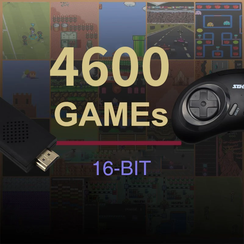 16 Bit MD Video Spiel Konsole Für SEGA Genesis FC Gebaut in 4600 + Spiele HDMI-Kompatibel 4K TV Spiel Stick Wireless Controller