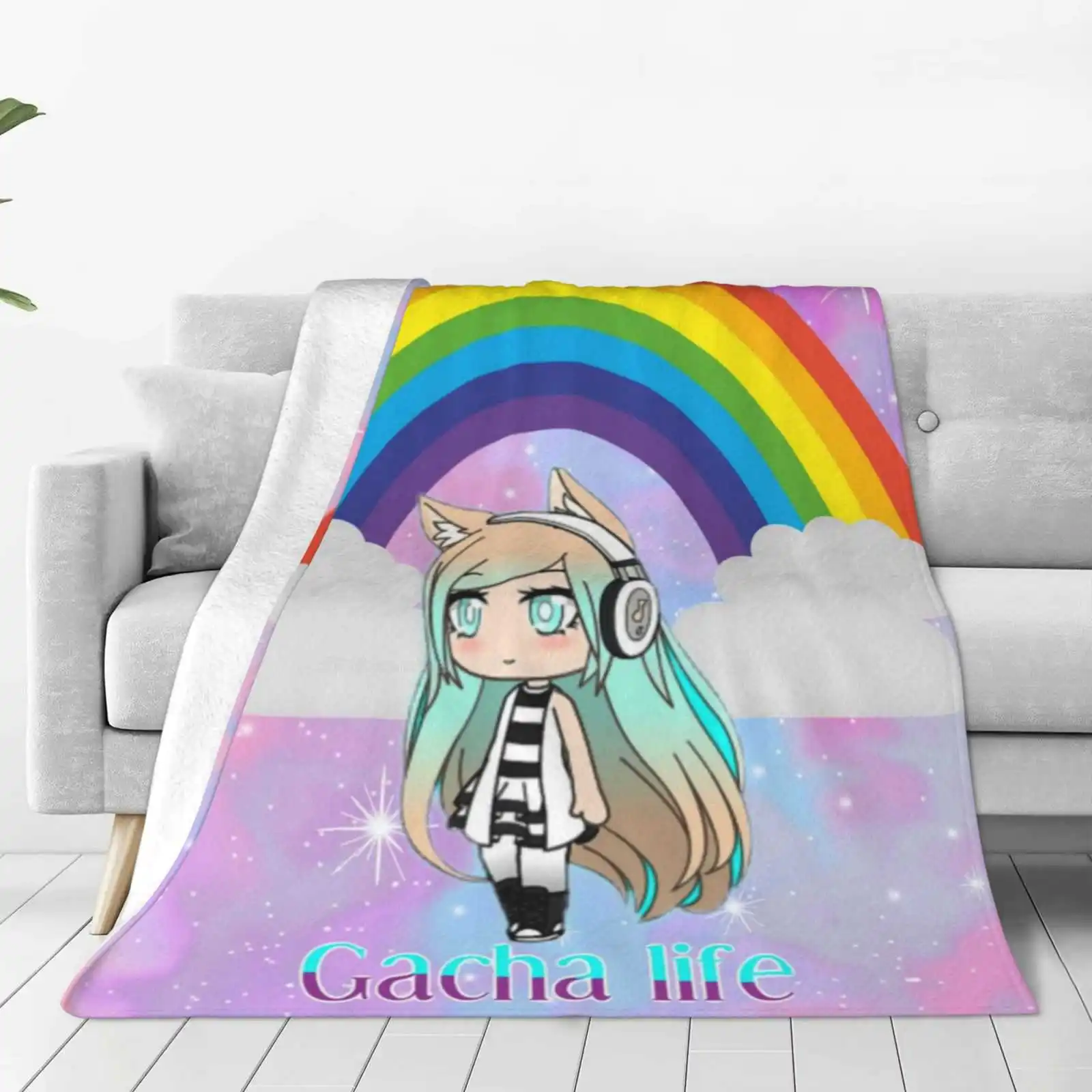 

Gacha Life Аниме 4 низкая цена новый принт Новинка модное мягкое теплое одеяло Gacha Life Манга Аниме Chibi Kawaii Девушка мультфильм милый