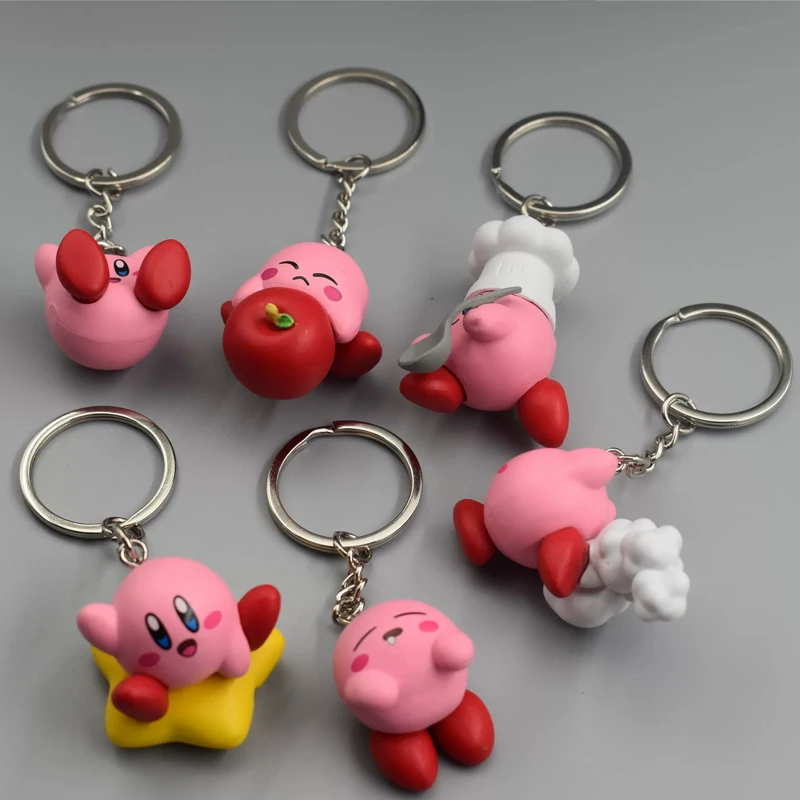 

Anime 12 Models Super Cute Kawaii Kirby Figures Keychain Portable Popular Models Anime Perfect Child Gift Toys