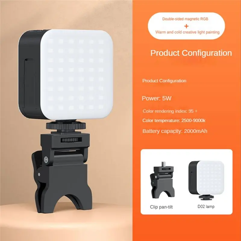 

【24H-SALE!】Mini Mobile Phone Fill Light LED Light Selfie Live Video Light RGB 2500K-9000K Computer Fill Light Portable Fill Lamp