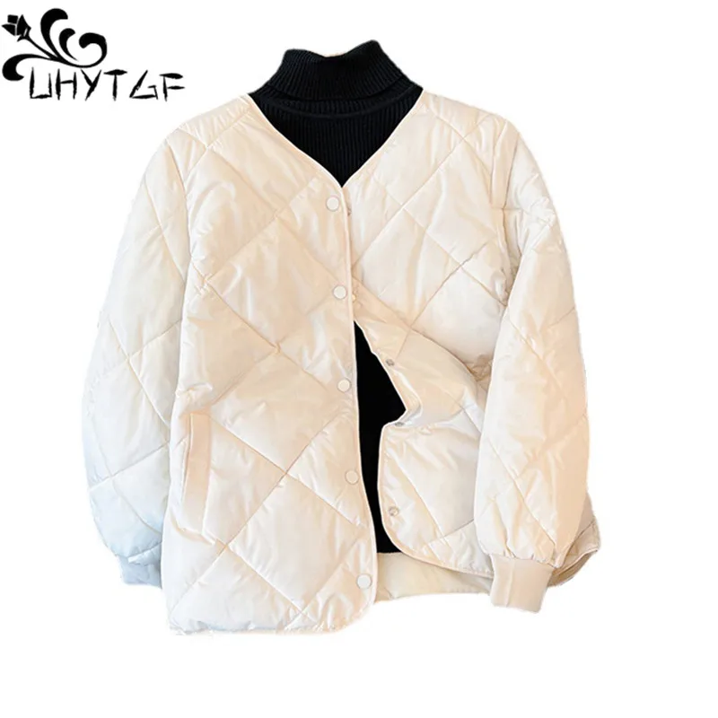 

2023 Autumn Winter Jacket Women's Down Cotton Jacket Light Thin Warm Loose Short Jacket Casual Parkers Outerwear Female New 2344