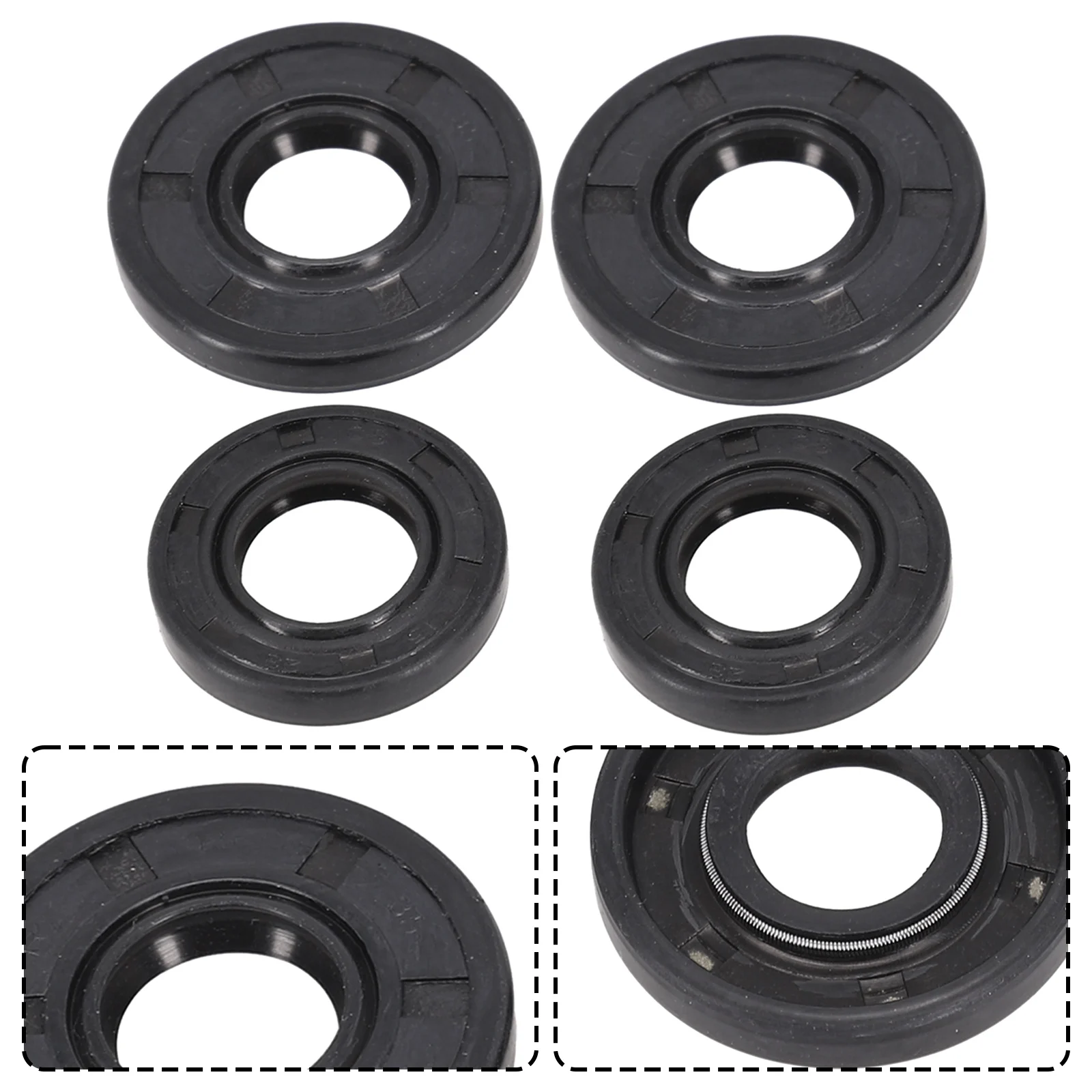 4pcs 28/35mm Chainsaw Oil Seal For 4500 5200 5800 45cc 52cc 58cc Chainsaw Replacement Parts Petrol Chainsaw Attachment