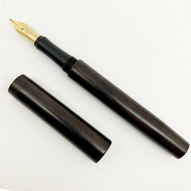 BALAOYE New Product Ebony Wood Fountain Pen Long Knife Elegant Blade 0.7mm Nib Calligraphy and Ink Writing, Popular As A Gift