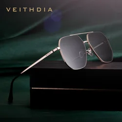 VEITHDIA Brand Nylon Material Male Sunglasses Square Retro Vintage Polarized UV400 Lens Eyewear Sun Glasses For Men/Women 8258