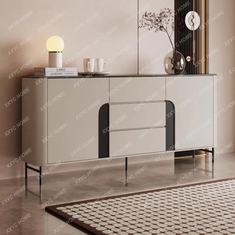 

Тумба-сервант из массива дерева для столовой, минималистичный шкаф для прихожей, современный минималистичный шкаф-перегородка