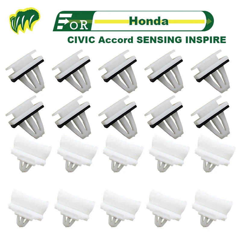 20 PCS For Honda CIVIC Accord SENSING INSPIRE Car wheel arch fixing clip plastic screw accessory clip Front Fender