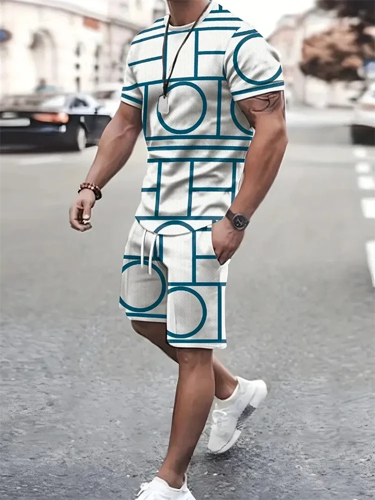 

Two-piece Outdoor Travel Clothing Oversized Shorts Training Clothes New Summer Men's Sportswear Short-sleeved T-shirt Suit