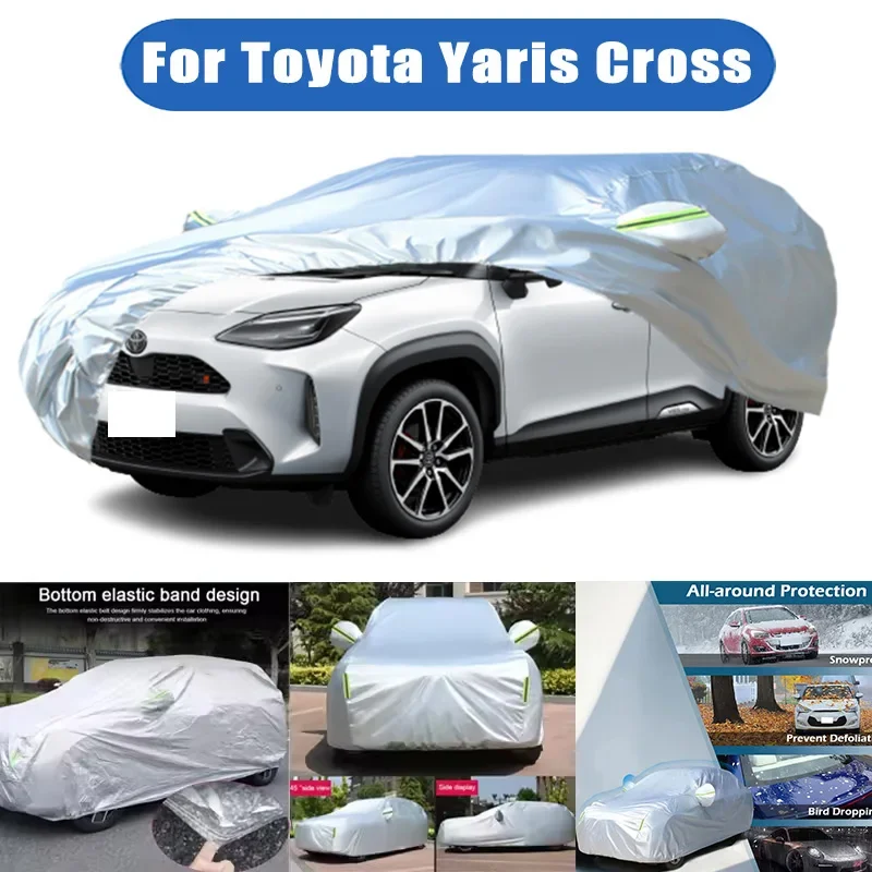 Per Toyota Yaris Cross: Telo Copriauto Completo in Tessuto Oxford, Impermeabile, Antipolvere, Anti-UV, Protezione da Sole e Neve, Accessori Esterni