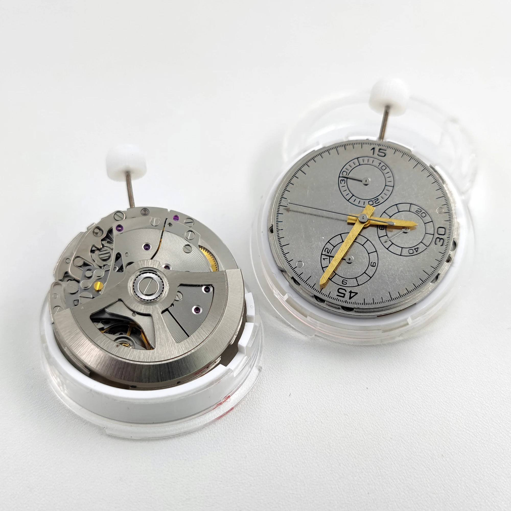 New Dandong 7750 Mechanical Movement 6-hands No calendar Shanghai 7750 Movement Watch Modification Movement Replace Parts view 5