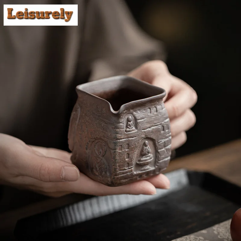 

125ml Zen Shadow Buddha Old Rock Tea Pitcher Tea Divider Cha Hai Dispenser Justice Cup Kung Fu Tea Fair Mug Teaset Accessories