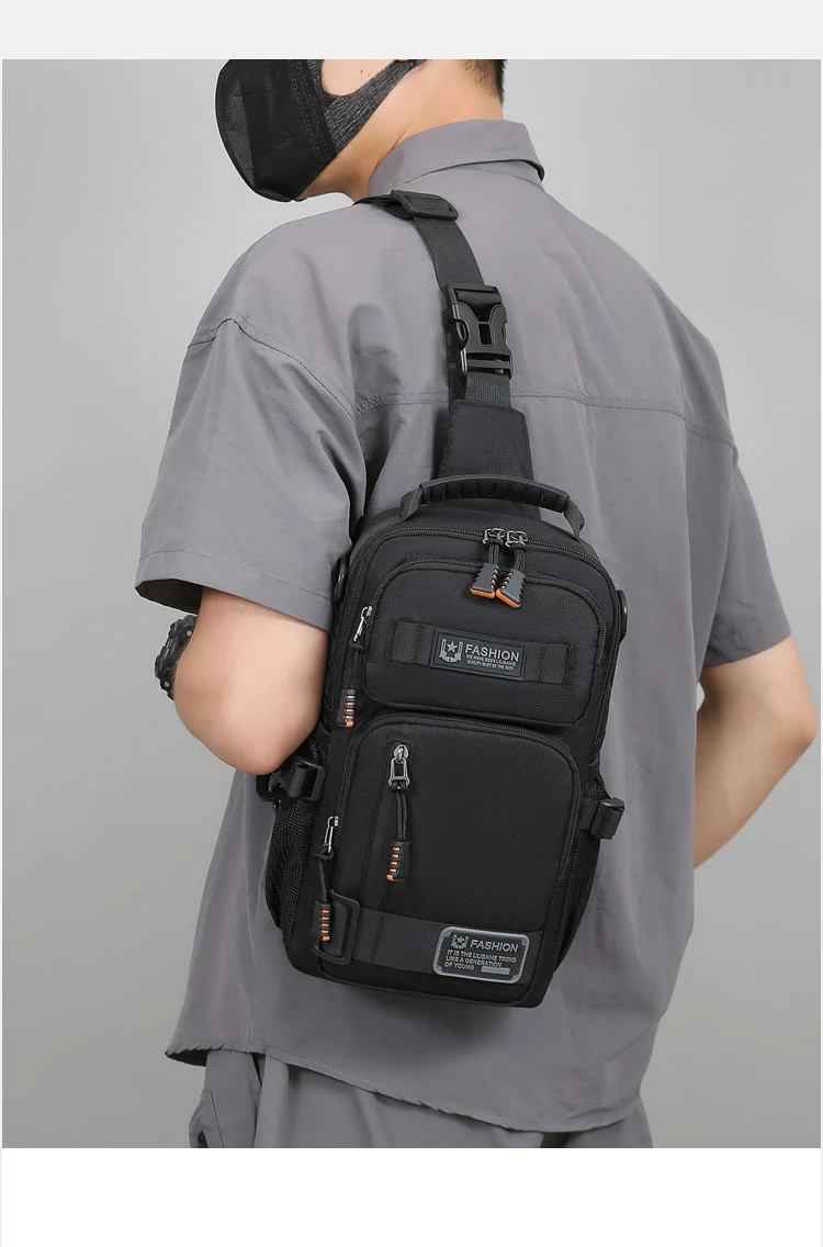 Mode männer Taille Packs Brust Tasche Hohe Qualität Oxford Umhängetaschen Für Männer Mode Lässig Männer Tasche Handtasche Männlichen Brust pack – Detail 14