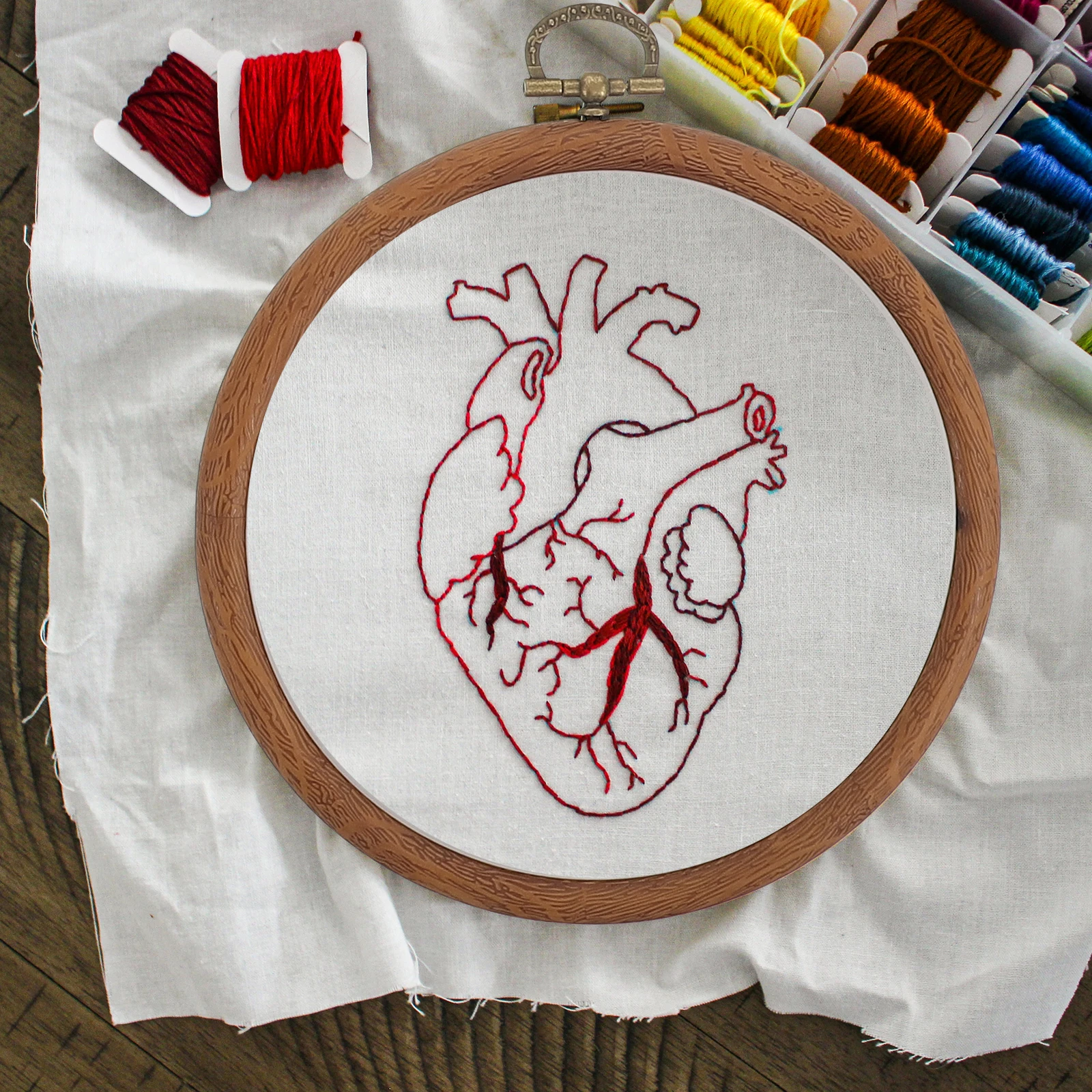 

4Pcs Craft Embroidery Hoops Cross Stitch Rings with Non-Slip Design Sewing DIY Tool for Home Decor Gift Making