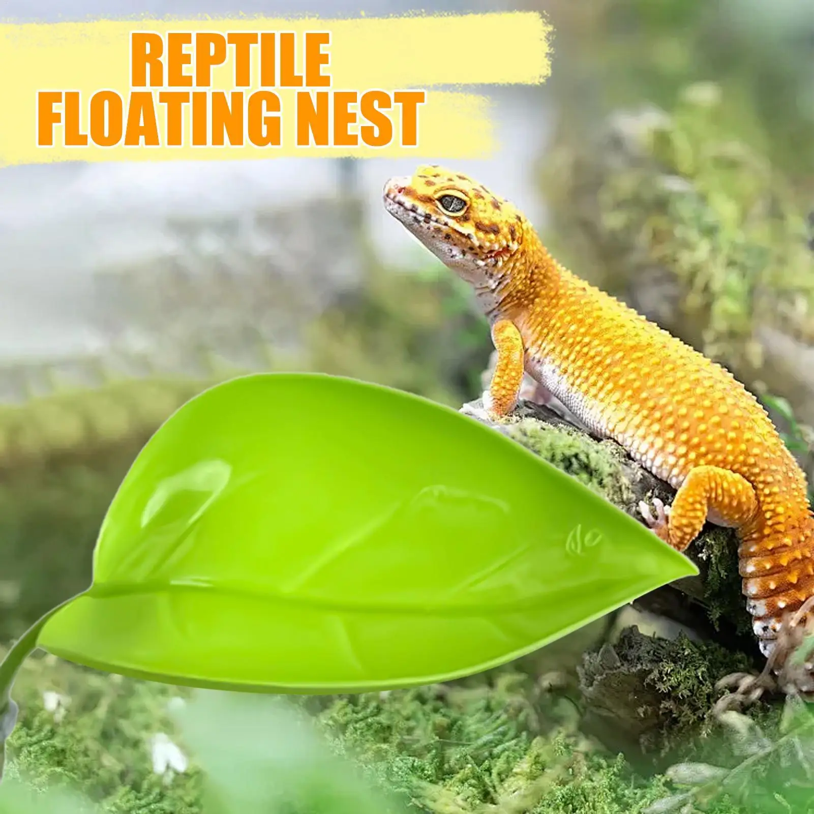 Frosch-Habitat Blatt-Saugnapf Reptilien-Wärmestelle Ruhterrasse Saugnäpfe Terrarium-Zubehör für Leopardengeckos und Amphibien