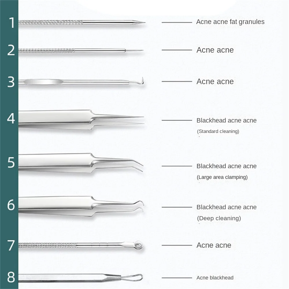 Agulhas De Remoção De Cravo De Aço Inoxidável, Kit Removedor De Acne, Black Dots Cleaner Tool, Agulha De Espinhas De Salão De Beleza