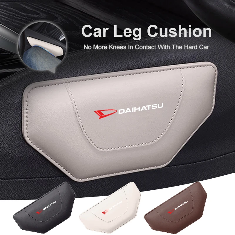 Protector de rodilla de cuero para coche, cojín interior para rodilla, accesorios cómodos para sujetar las piernas, para Daihatsu Feroza Charade Rocky Harga Ayla Sigra