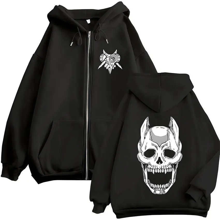 Anime Jojo Bizarre Adventure Kira Yoshikage Killer Queen Zipper Hoodies Men's Clothing Zip Up Hooded Sweatshirts Jackets Coats