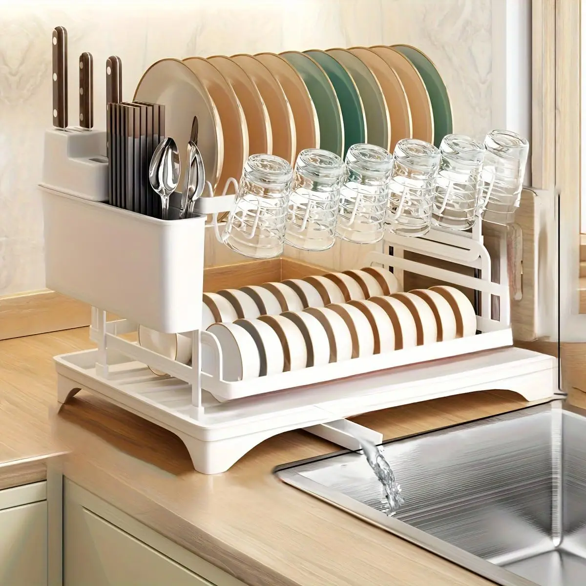 scolapiatti-a-2-livelli-per-piano-cucina-grande-scolapiatti-con-vassoio-raccogligocce-organizer-antiruggine