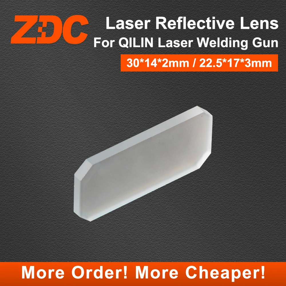 

ZDC Fiber Laser Hand-Held Welding Head Reflector Lens 30*14*2mm 22.5*17*2.9mm for QiLin CHAO QIANG WEI YE Head