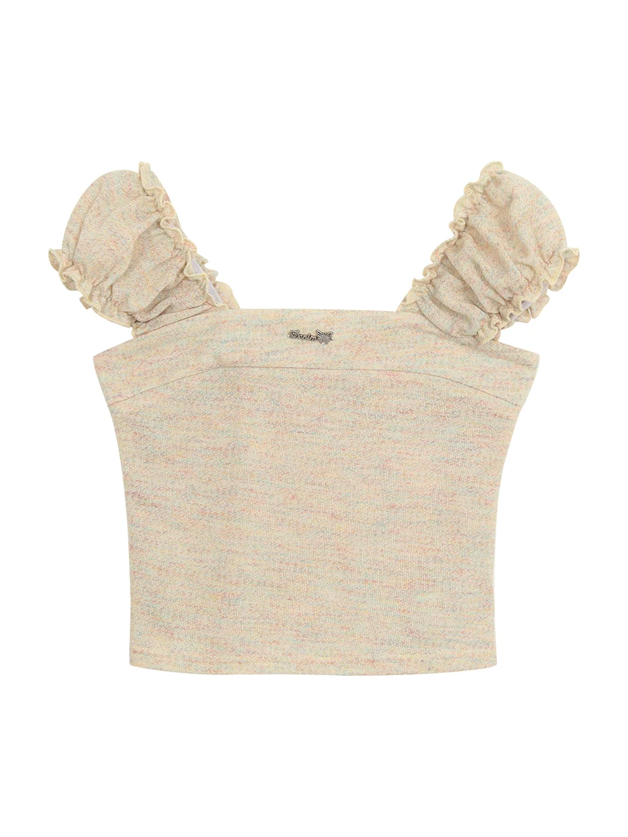 تي شيرت صيفي بأكمام قصيرة للنساء بتصميم كتف جذاب وعصري، قصير الطول، عالي الجودة، مصنوع من مزيج البوليستر، مناسب للارتداء اليو... #2