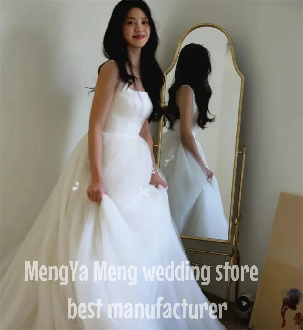 

ZHUISHU Square Neck Korea Garden Wedding Dresses Sleeveless Princess 프롬드레스 Customized Elegant Bride Gowns Party Women Bride