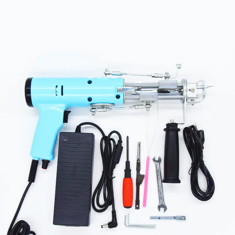 

2 In 1 Electric Carpet Tufting Gun Loop Pile Cut Pile Starter Kit Hand Gun Carpet Weaving Flocking Machines Tufting Rug Gun Tool